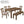 Dining Set With Table, Bench And 4 Chairs - Oak
