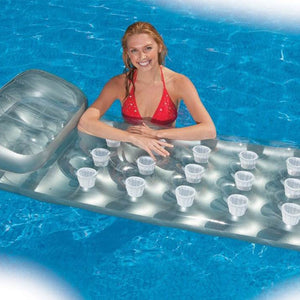 Intex 18-Pocket French Mattress Suntanner Pool Lounger Float w/ Headrest 58894EP