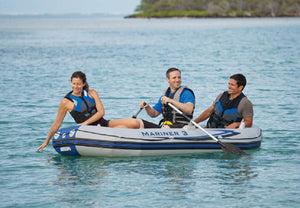 Intex Mariner 3-Person Inflatable River/Lake Dinghy Boat & Oars Set | 68373EP - TRAPSKI