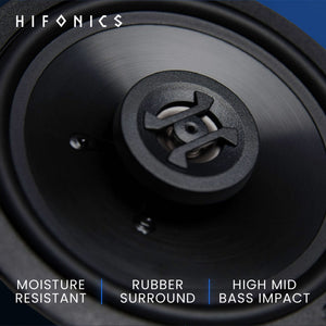 Hifonics Zeus ZS65CXS 6.5 Inch 3 Way 300W Shallow Mount Coaxial Speakers, Pair