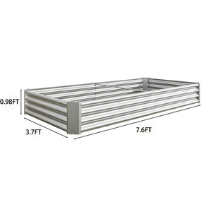 Raised Garden Bed Kit - Metal 7.6x3.7x0.98 ft