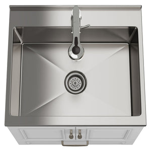 Cardinal - Laundry Cabinet With Faucet And Sink - White - Wood