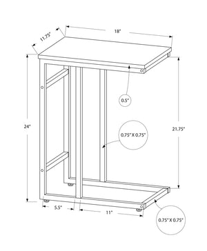 Accent Table, C-Shaped, Contemporary & Modern, Versatile Use