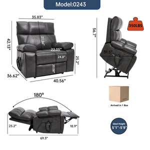 ComfortMax Dark Oversized Lift Recliner Chair