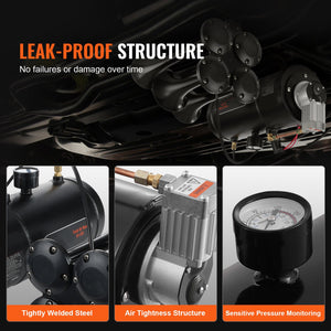 Train Horns Kit, 4 Trumpet Air Horn Kit, 150dB for Pickup Trucks