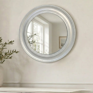 Vintage Round Wall Mirror, Brushed