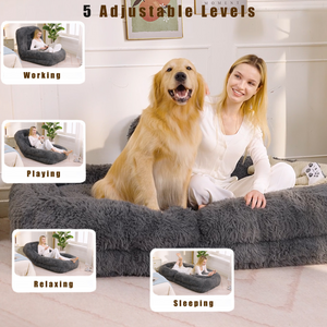 Human Dog Bed & Lazy Sofa - 5-Position Adjustable Floor Chair