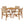 5 Piece Acacia Wood Outdoor Patio Dining Set