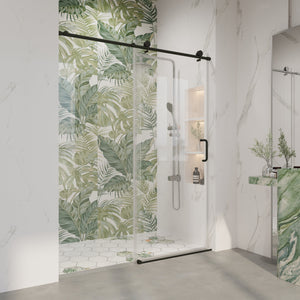 56" - 60" W x 76" H Single Sliding Frameless Shower Door