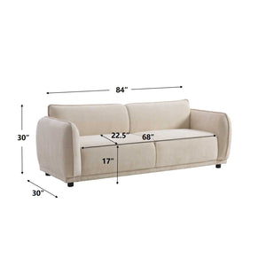 Oslo 84" Round Arm 3 Seater Modern Upholstered Boucle Sofa