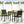 Baird Outdoor Mesh and Aluminum Dining Chairs - Black