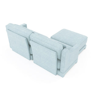 Stylish Sofa With Ottoman And Lumbar Pillows, Ergonomic Design