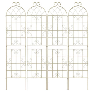 Metal Garden Rustproof Trellis For Climbing Plants Outdoor Flower Support