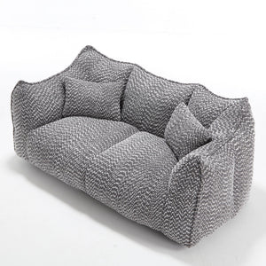 Comfortable Dual Beanbag Chair With High Resilience Foam Core For 2 People