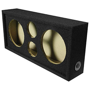 Q Power Car Audio Subwoofer Enclosure Box for 8 Inch Mids and 3 Inch Tweeters