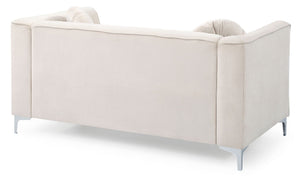 Glam Styled Micro Suede Loveseat
