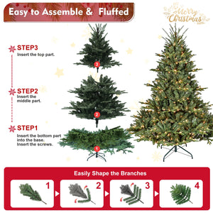 9FT Full-Shape Christmas Tree with 1100 UL Lights
