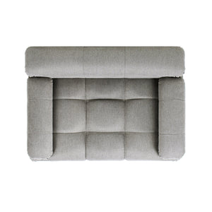 Marcel Upholstered Modern Pet Bed, Small to Medium Dog or Cat Uptown Gray Performance Velvet