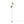 Cone 65' Glam Metal Floor Lamp in Brushed Gold Metal with White Faux Marble Base