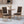French Country Style Dining Chair with Upholstered Seating and Fluted Legs