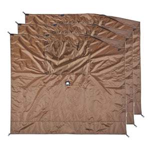 CLAM Quick-Set Screen Hub Tent Wind & Sun Panels, Accessory Only, Brown (3 Pack)