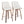 Gianna - Mid Century Modern Fixed Height Counter Stool With Swivel With Square Footrest (Set of 2)