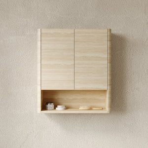 ZUNO 26" Wall-Mounted Bathroom Cabinet with Doors and Shelf