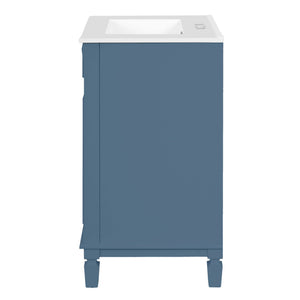 Bathroom Vanity With Sink, Compact Cabinet & 2 Drawers And Adjustable Shelf