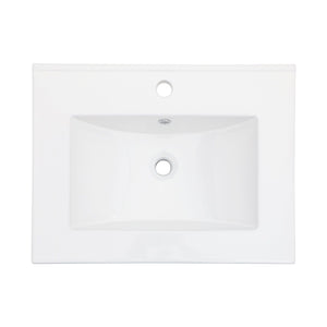Premium Rectangular Vanity Top With Single Faucet Hole And Overflow