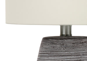 Contemporary Ceramic Table Lamp in Gray and Cream