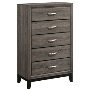 Gregory - 5 Drawer Chest - Smoke Gray