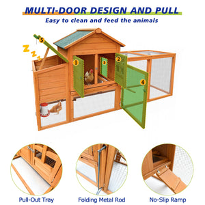 80" Chicken Coop with Nest Box