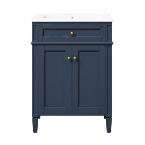 24" Bathroom Vanity with 2 Doors and Tip-Out Drawer