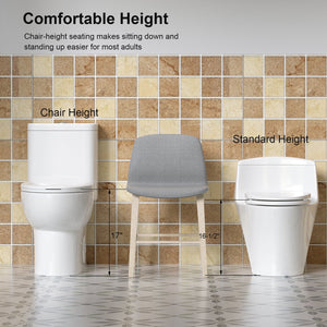 1.1/1.6 GPF Tornado Flush One-Piece Toilet with Comfort Chair Seat