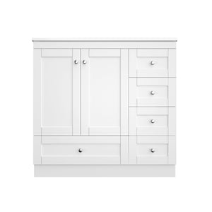 Shaker Free Standing Bathroom Vanity Cabinet & Sink, Soft Close Drawers, Soft Close Doors