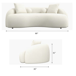 Drake - Japandi Style Curvy Boucle Sofa