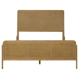 Stevie Sand Wash Natural Cane 4-Piece Eastern King Bedroom Set