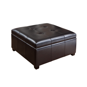 35inch Storage Ottoman, Large Square Ottoman Bench with Storage, Tufted Ottomans Footstool for Living Room