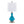 Jasmine - Contemporary Lamp - Clear Sapphire Blue Seeded / Nickel / White