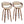 Curvini Mid - Century Modern Fixed Height Barstool With Swivel (Set of 2)