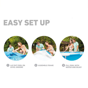 Intex 28241EH 15ft x 48in Metal Frame Above Ground Pool Set with Pump & Cover