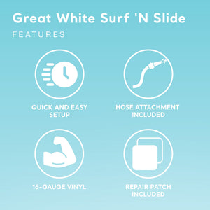 Intex Surf 'N Slide Inflatable Kid Outdoor Splash Water Slide with 2 Surf Riders - TRAPSKI