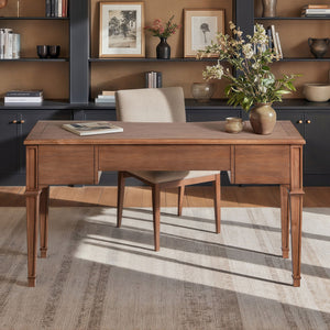 Dauphin - 3 Drawer Executive Desk - Brown