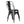 Set of 4 Stackable Metal Dining Chairs, Modern Industrial Slat Back
