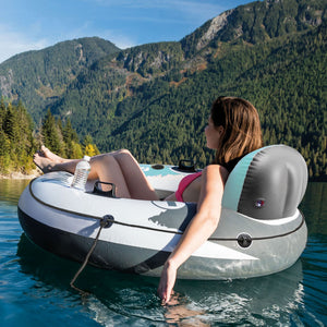Intex River Run Inflatable Floating Tube & River Run II 2 Person Float w/ Cooler