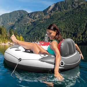 Intex River Run Inflatable Floating Tube & River Run II 2 Person Float w/ Cooler