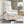 Beige Heat Massage Manual Recliner Chair with Rocker and Swivel