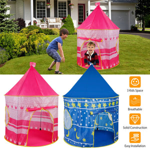 Kids Play Tent Foldable Pop Up Children Play Tent Portable Baby Play House Castle with  Carry Bag Indoor Outdoor Use