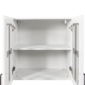 Wall Cabinet with Glass Door and Adjustable Shelves