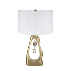 Geode-Inspired Gold Aluminum Table Lamp